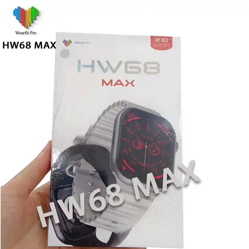 

Смарт-часы HW68 Max мужские с компасом и двойным ремешком, 2,1 дюйма