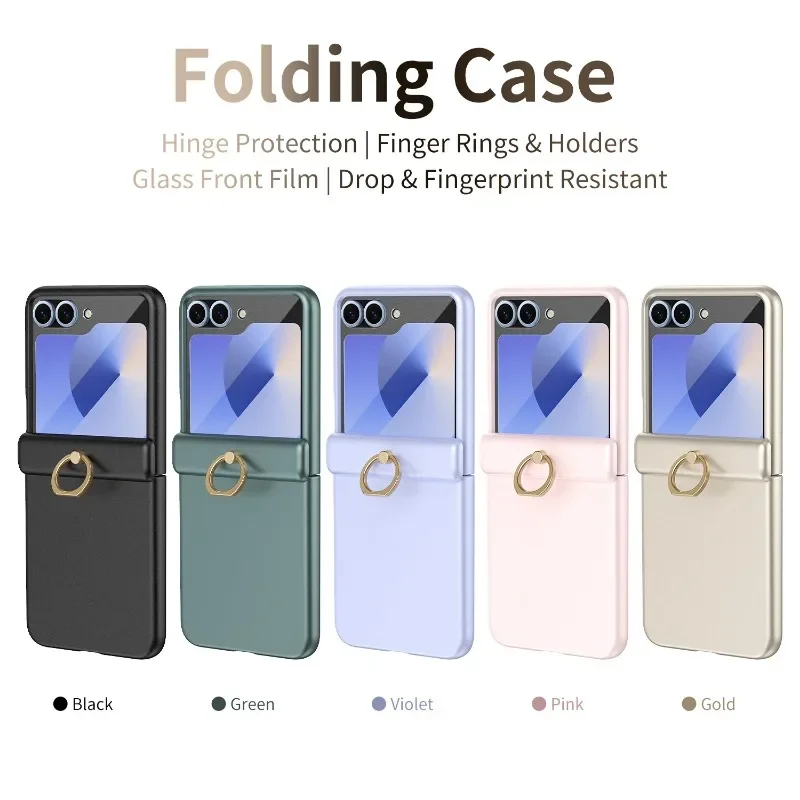 Чехол для телефона Samsung Galaxy Z Flip6 5 складной шарнирный экран кольцо кронштейн
