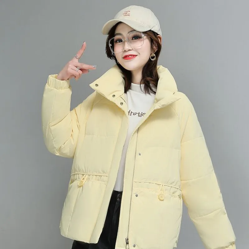 PinkyIsBlack 2022 New Autumn Winter Women's Short Jacket Stand Collar Bread Coat Windproof Cotton Padded Winter Women Clothing