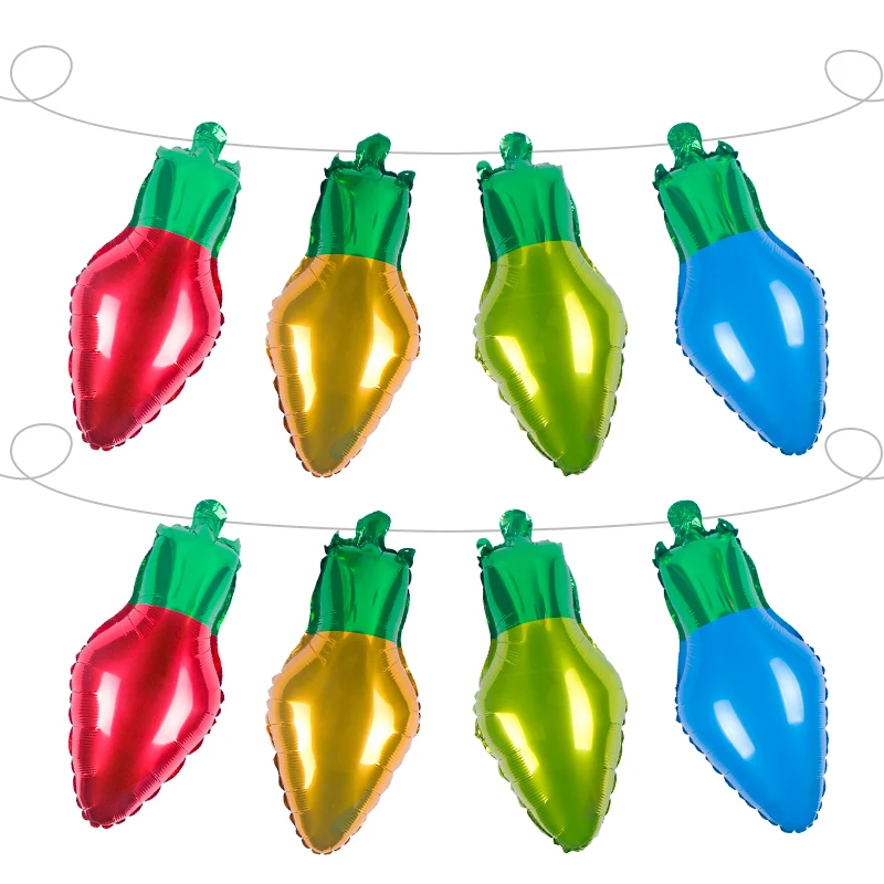 

4pcs christmas foil balloons xmas light bulb balloon Christmas Decorations For Home New Year Gift kids Inflatable toys Navidad
