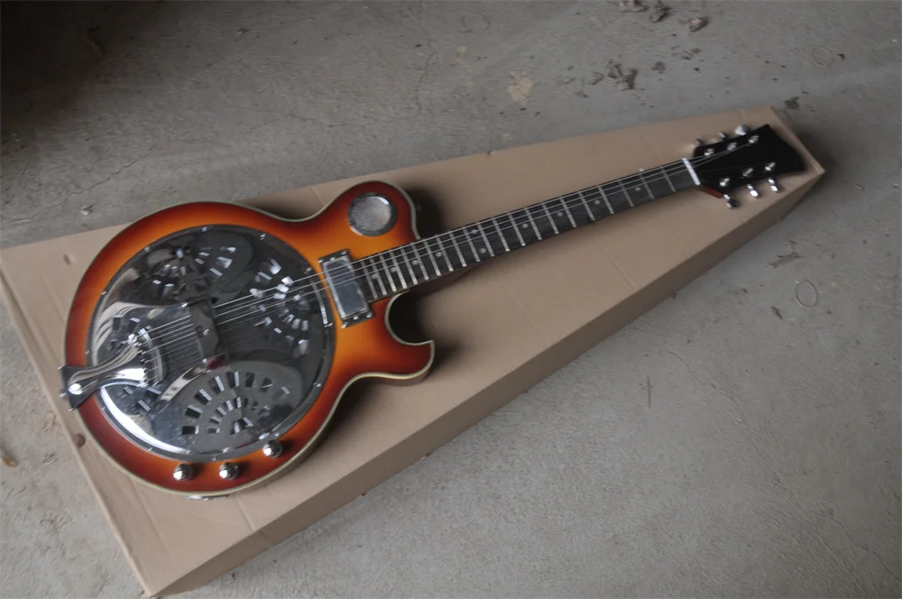 

Tobacco Sunburst Echo Electric Guitar with Metal Cover,Rosewood Fretboard real photos in stock 202238