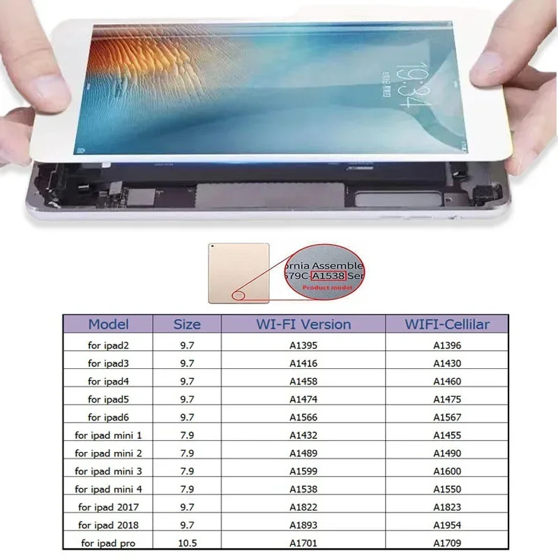 Оригинальная материнская плата без iCloud для логической платы IPad6 A1566 WIFI версии A1567 SIM сотовая версия для IPad Air2 материнская плата (art.: 3920c5ebe077a) - 3920c5ebe077a