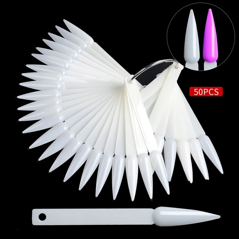 

Веер для ухода за ногтями для женщин, прозрачный лак для ногтей, цветная пластина, образец для практики, женские инструменты для ногтей