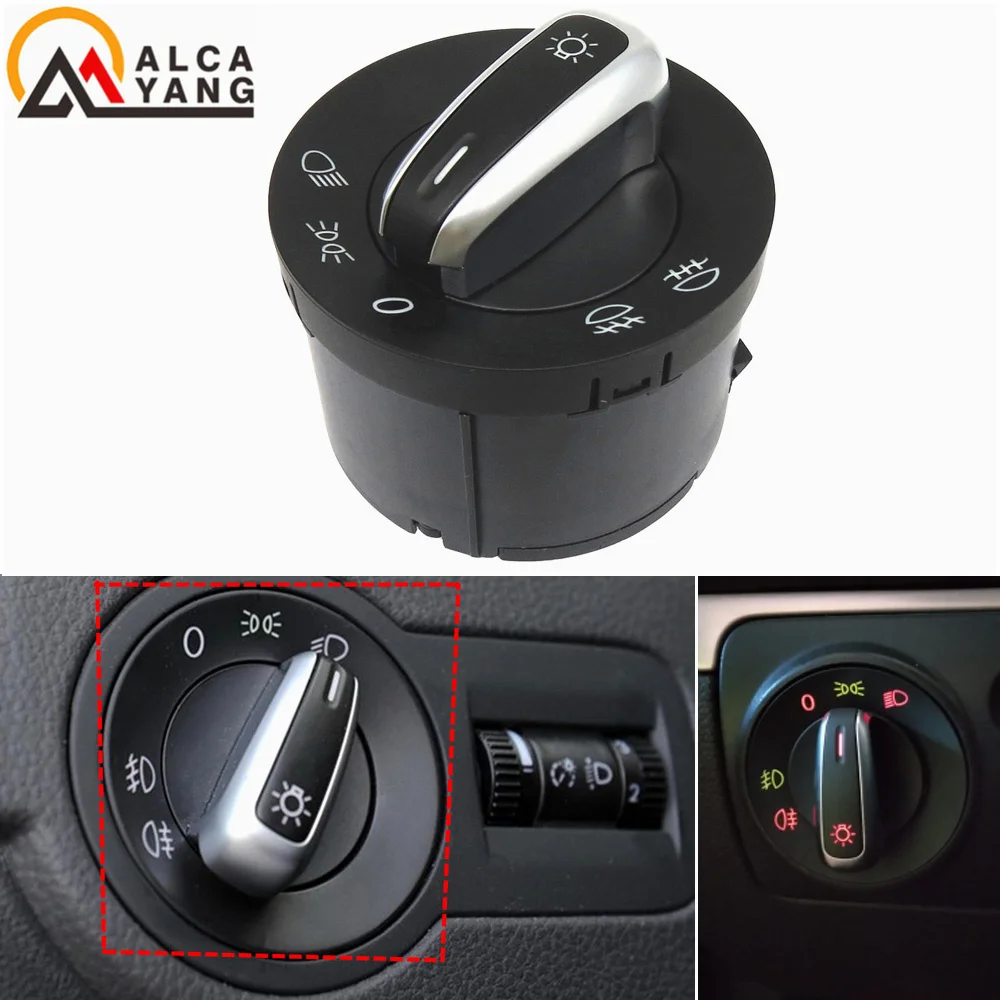 Car Headlight Fog Lamp Switch Headlamp Switch Car Accessorie For Volkswagen Golf 5 6 Mk5 6 Jetta 5 6 Passat B6 Touran Seat Car
