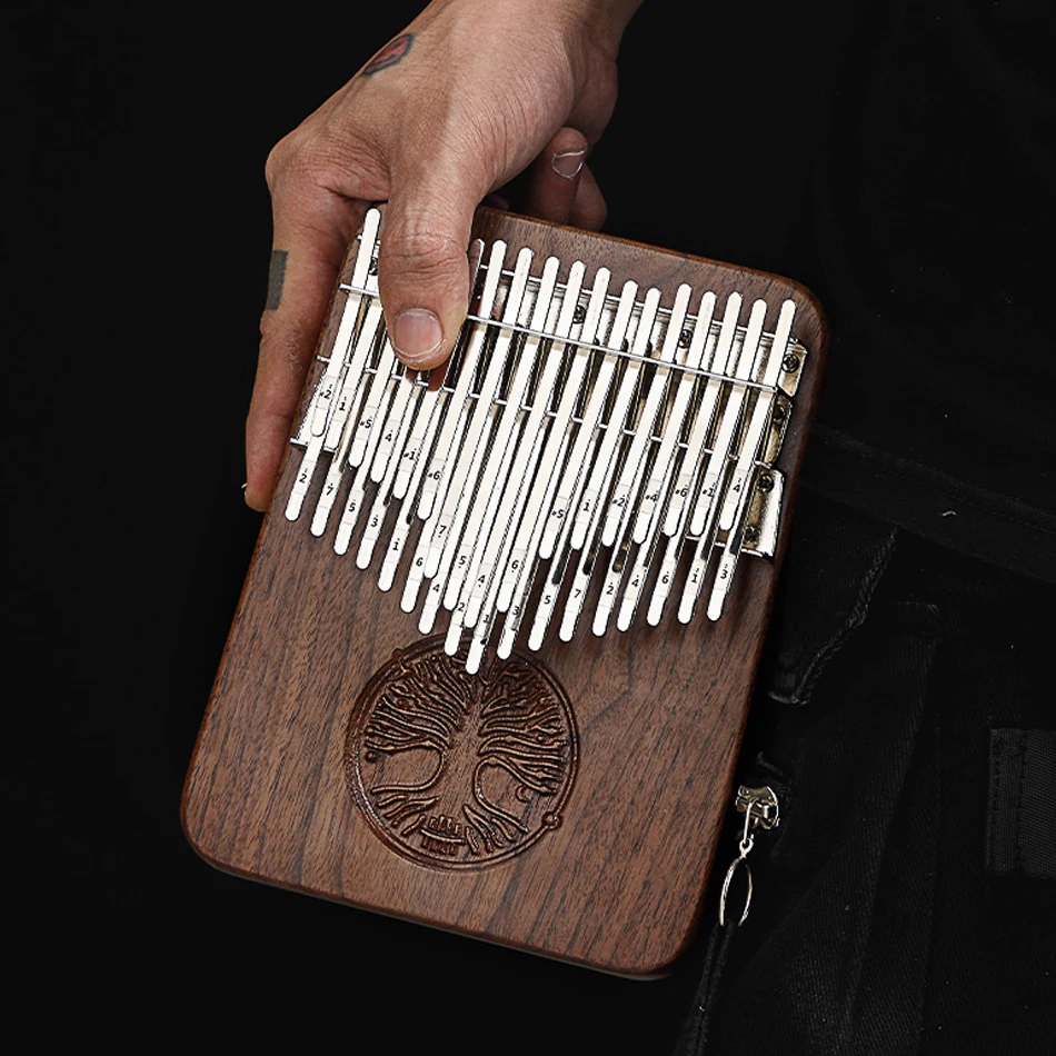 Новая двухслойная круглая клавиатура hlру Kalimba с 24/34 клавишами черный орех для