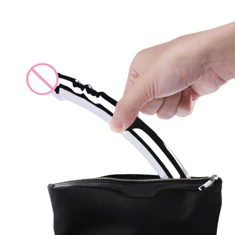 Multiple Functions Double Ended Metal Dildos with Fetish BDSM Insert Anal Sex Toys for Couple Anue Vaginal Prostate Massager