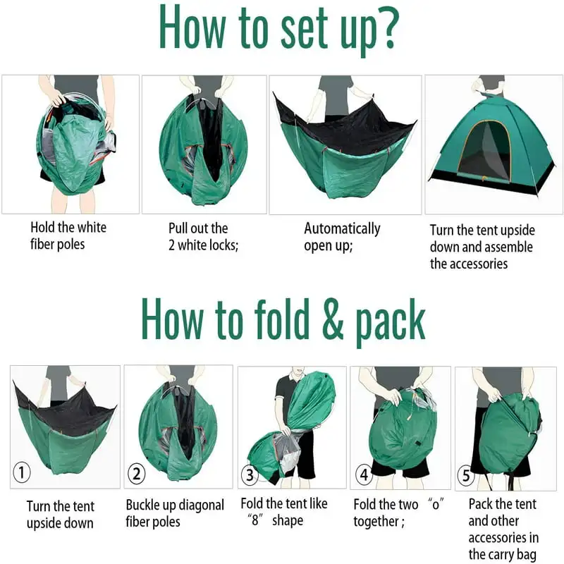 

Camping Tent, 3-4 Persons Lightweight Tent, UV Protection, Perfect for Beach, Outdoor, Traveling, Hiking, Camping, Hunting, Fish