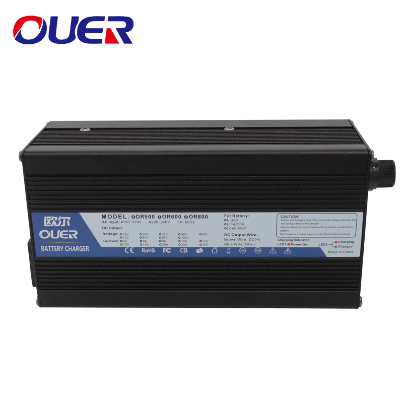 

43.8V 12A 36V 38.4V 12S LiFePO4 Battery Smart Charger With Fan Auto Stop Smart Tools
