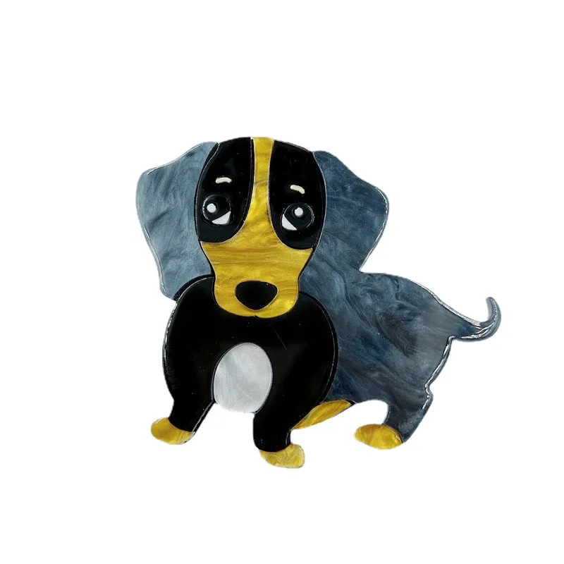 

Wuli&baby Acrylic Dog Brooches For Women Unisex Lovely Pets Animal Party Casual Brooch Pin Gifts