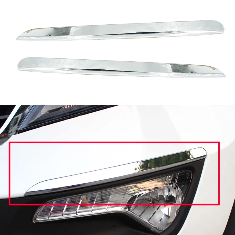

1 Pair Chrome ABS Car Front Left Right Fog Light Frame Bright Strip Trim Fit for Kia Sportage 2009 2010 2011 2012 2013