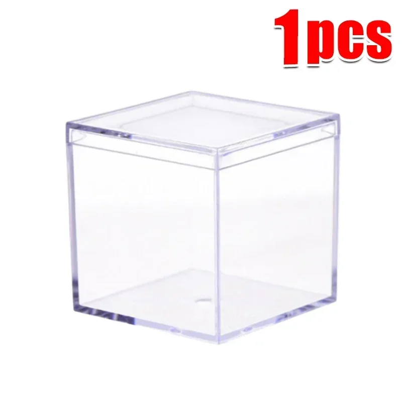 

Прозрачные пластиковые квадратные коробки 5,5х5,5х5,5 см, 1-12 шт