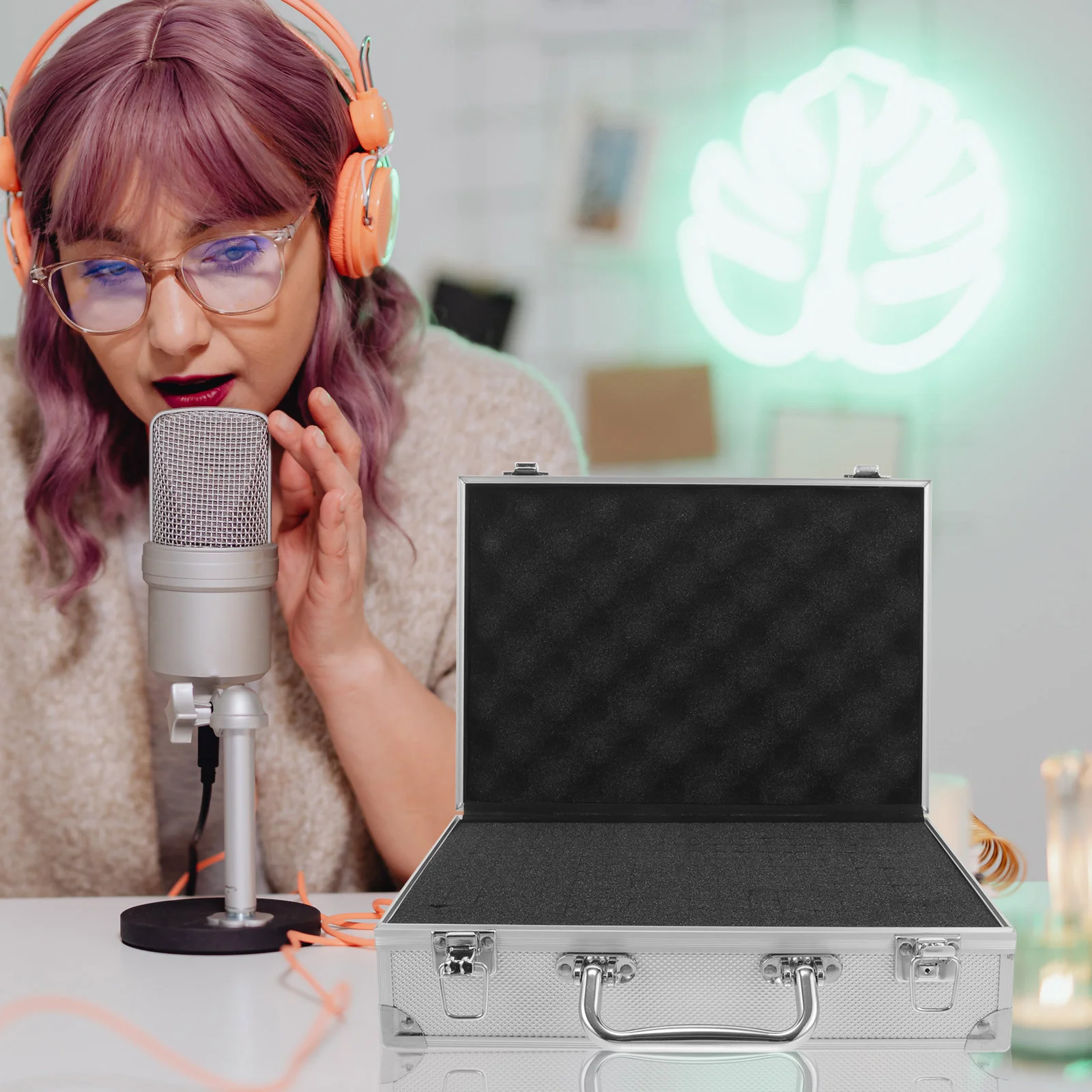 Ящик для инструментов звуковой карты алюминиевый чехол переноски металлический