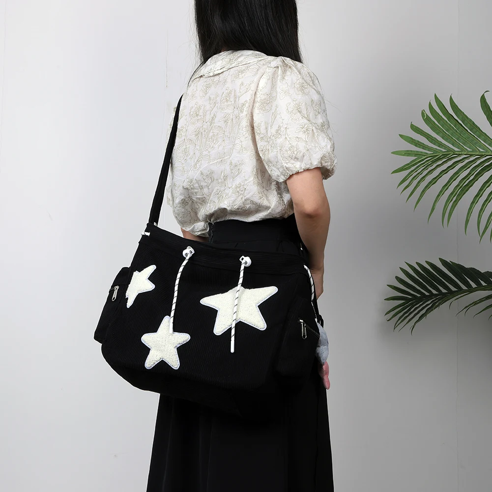 Женская Стильная Бархатная Сумка-мессенджер Со Звездами