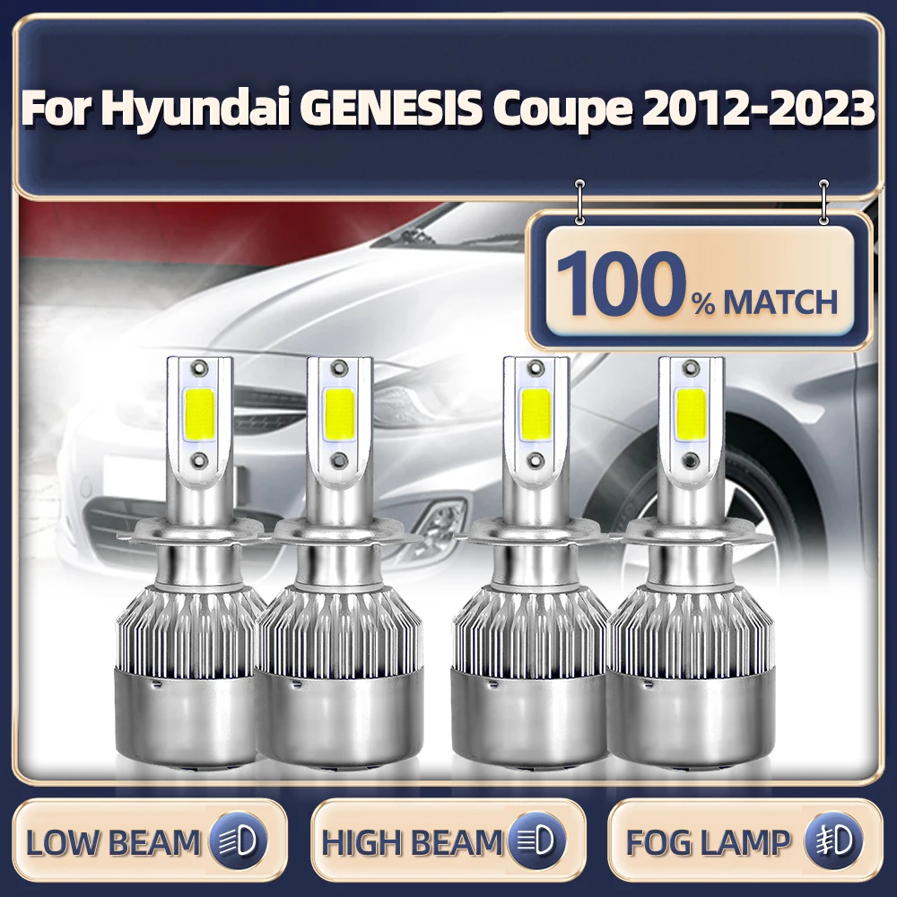 

H7 Auto Lamps 240W 40000LM Canbus LED Car Headlight Bulbs 6000K For Hyundai GENESIS Coupe 2012-2018 2019 2020 2021 2022 2023