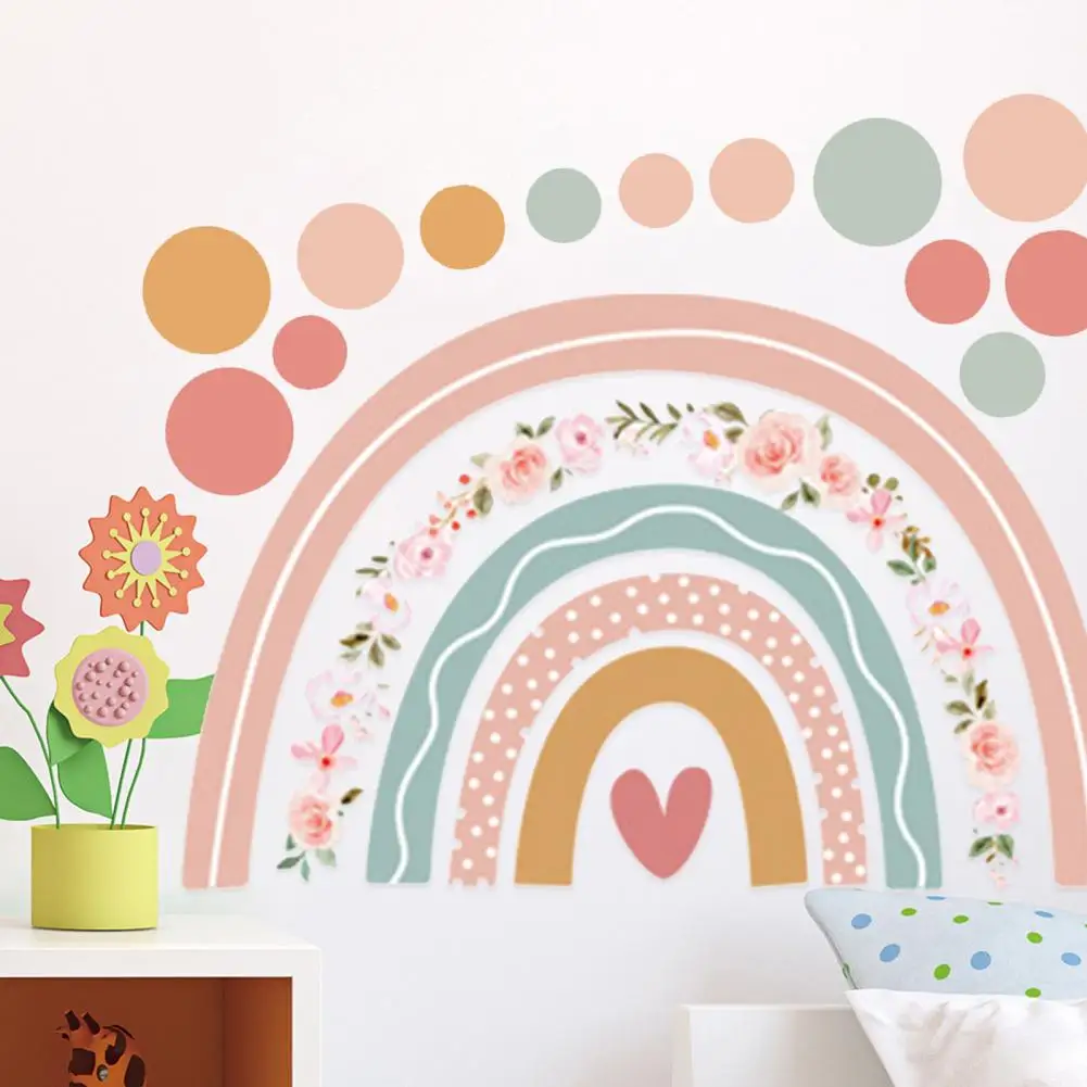 

Уникальная Радужная наклейка, водостойкая Радужная точка, настенная художественная наклейка, декоративная самоклеящаяся ПВХ Наклейка на стену, товары для дома