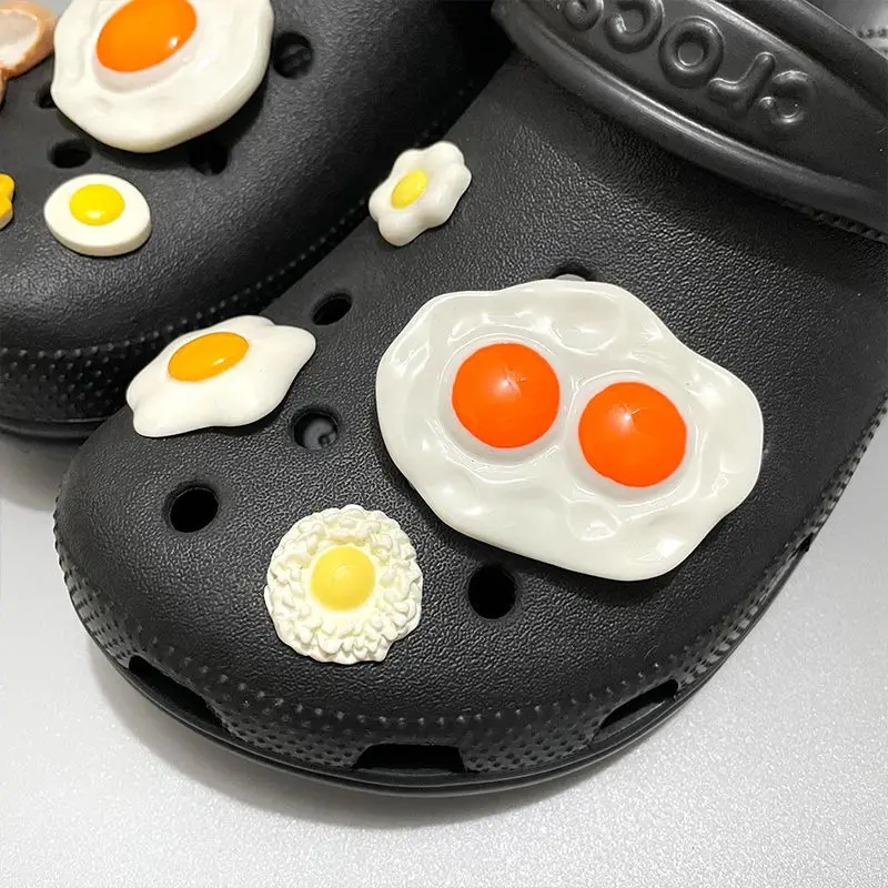 

Quality All-match Croc Charms Designer Cute Cartoon Egg Clogs Shoe Decorations Fashion DIY Shoes Charms for Croc Lovely Bundle