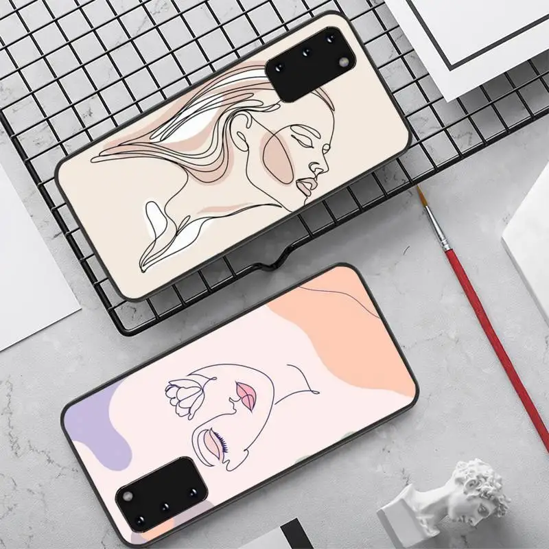 

Abstract Line Women Phone Case for Samsung S10 21 20 9 8 plus lite S20 UlTRA 7edge