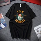 Классическая футболка Team Hasbulla Smile, Повседневная Мягкая летняя хлопковая футболка в стиле ретро с изображением боевого мема Hasbulla, европейские размеры, 100%