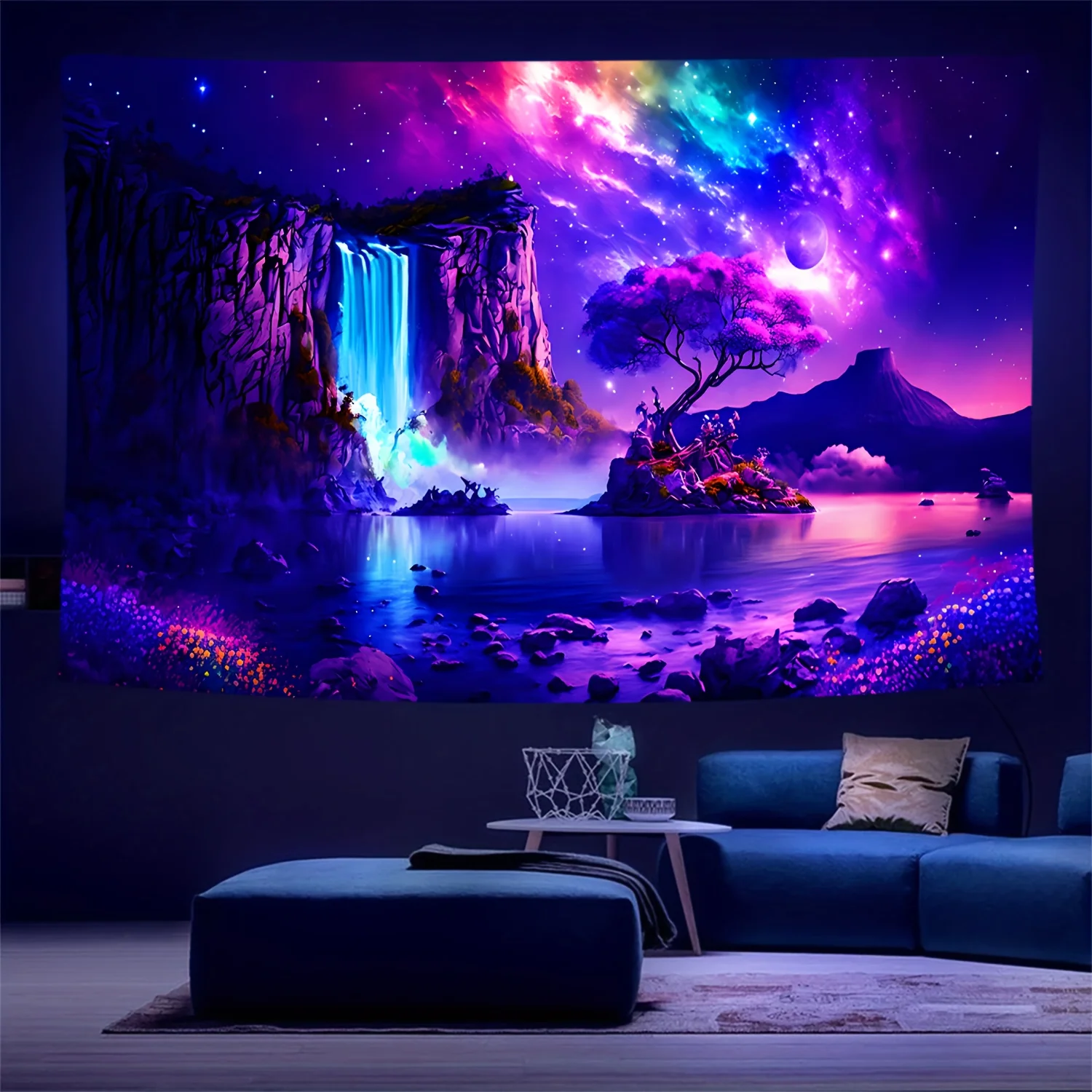 

Ультрафиолетовый флуоресцентный гобелен Astronauts