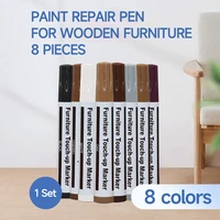 8pcs furniture touch up set markers filler sticks wood scratches restore kit scratch patch paint pen wood composite repair