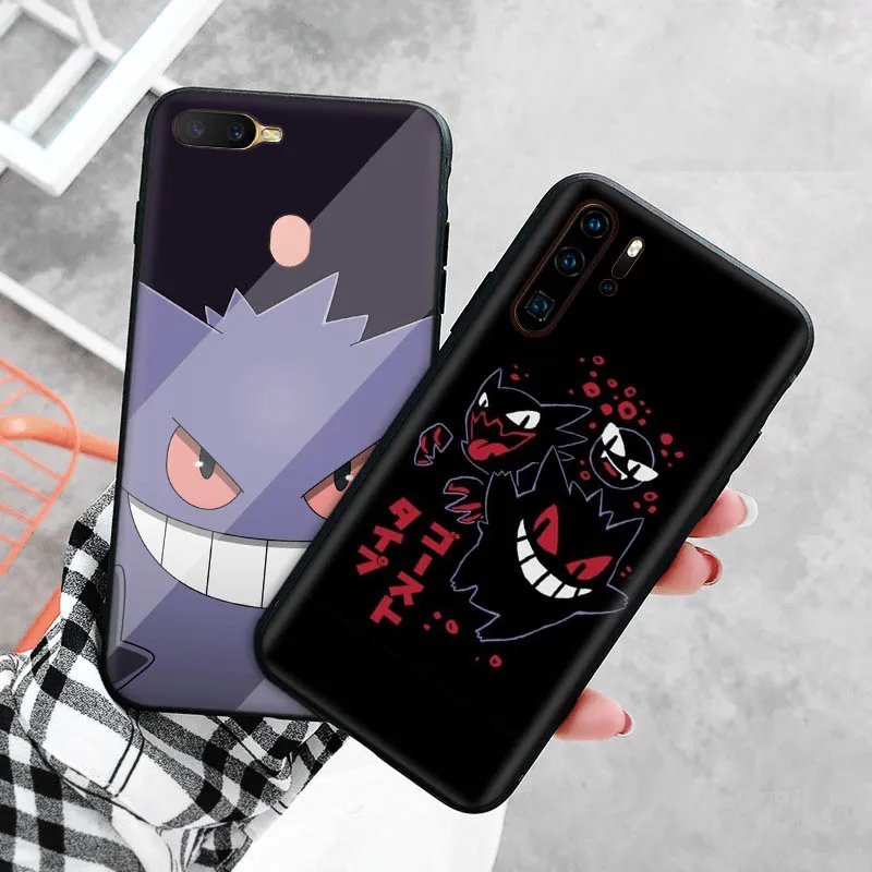 B-13 Pokemon Gengar Soft чехол для OPPO A1 A1K A31 A32 A35 A52 A53 A53S A54 A54S A57 A73 2020 A74 A83 A85 A91