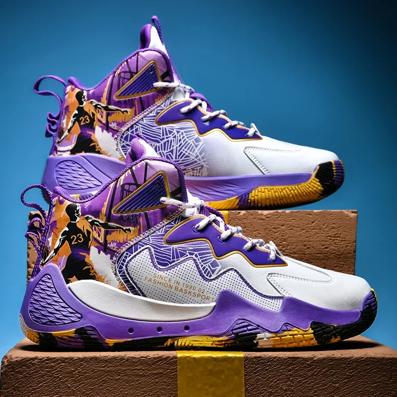 Детские Баскетбольные Кроссовки Мягкие Спортивные Дышащая Сетчатая Верхняя