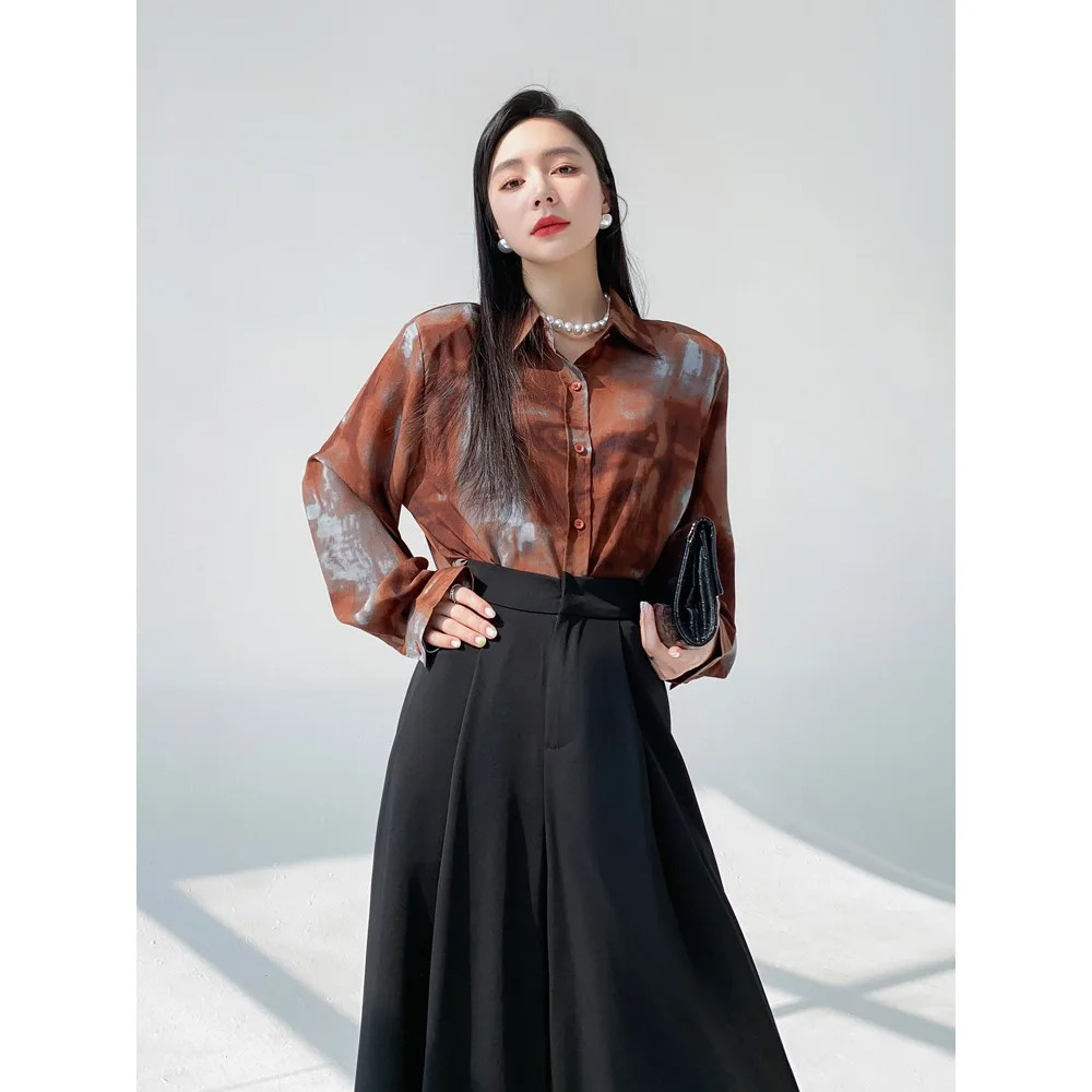 TWOTWINSTYLE хитовые цвета свободные блузки для женщин свободная повседневная рубашка