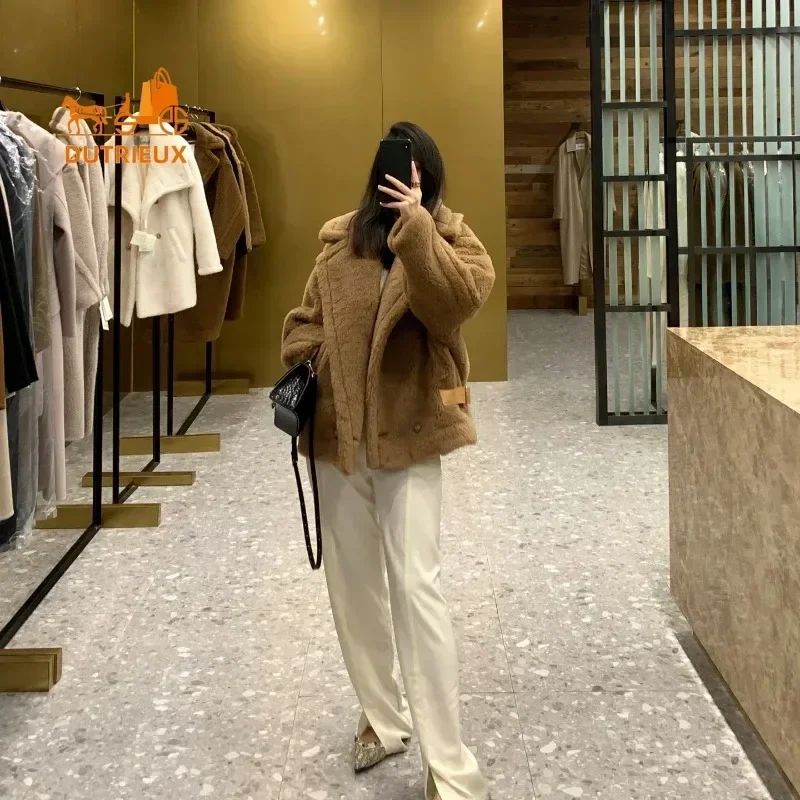 Женская короткая куртка из кашемирового меха