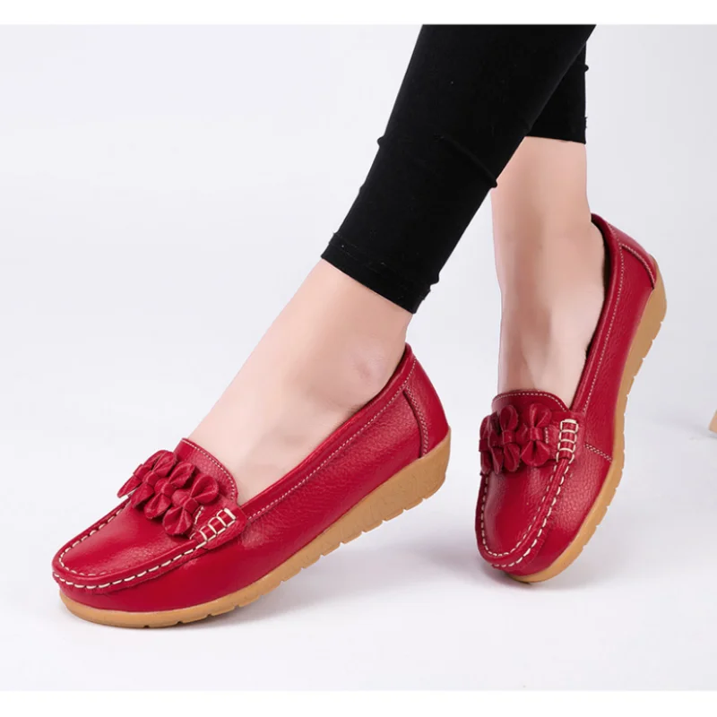 Women Small Leather Shoes Oxfords Ladies Slip on Office Dress Mocasines Femme Sneakers Casual Single Shoes Loafers Femmes Shoes