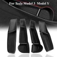 foldable car door side storage box for tesla model 3 model y front back door handle armrest tray organizer model 3 model y 17 22