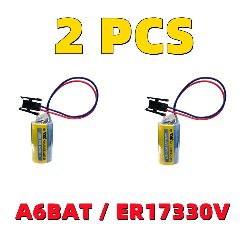 2 упаковки, 100% оригинальные новые батарейки PLC ER17330V 2/3A 3,6 V для Mitsubishi Servo A6BAT PLC Battery ANS Series