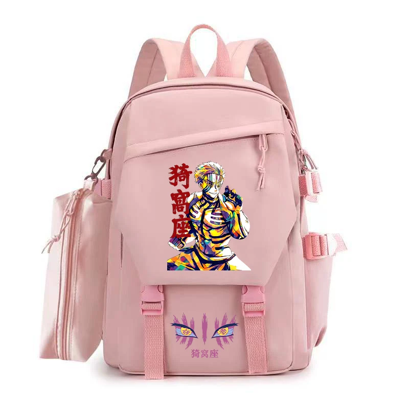

Demon Slayer Kimetsu No Yaiba Anime Backpack Travel Bag Backpacks Schoolbag for Teenage Girls Boys Akaza Bookbag Mochila Bookbag