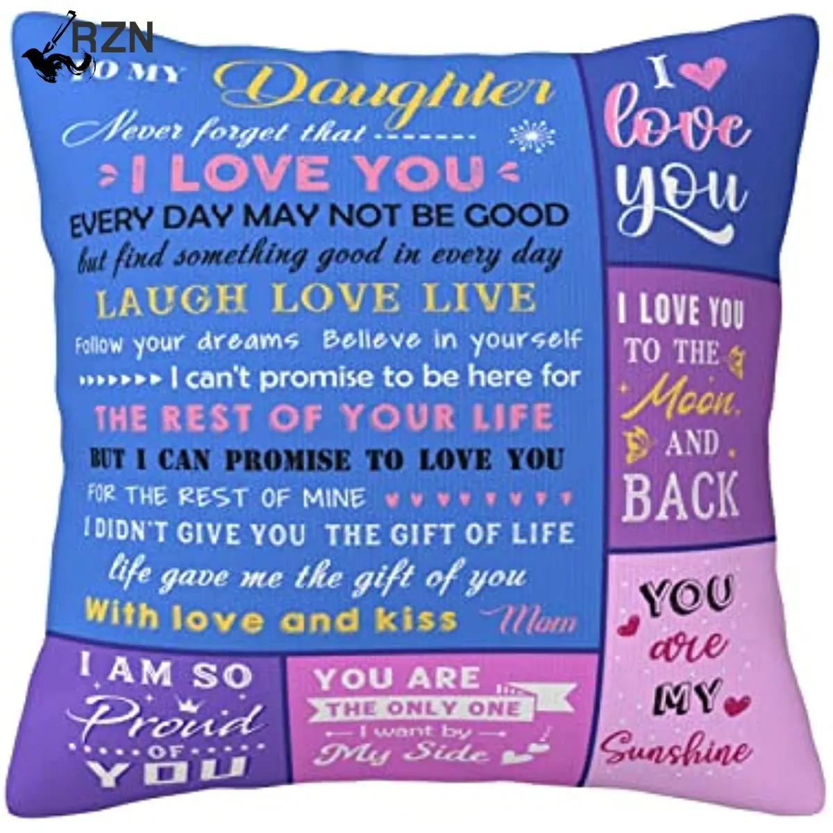 

Наволочка DEBLETEOMH для дочки, подарки от мамы, подарки для дочери, день рождения матери, подарок для дочери, наволочка