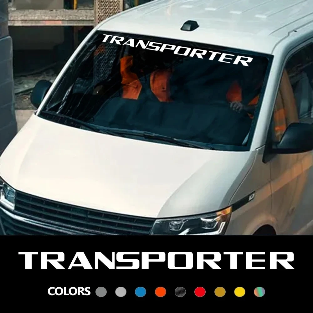 Фото Наклейки на лобовое стекло автомобиля для Volkswagen VW Transporter T3 T4 T5 T6 Camper Van, виниловые наклейки с индивидуальной графикой, аксессуары для тюнинга №1