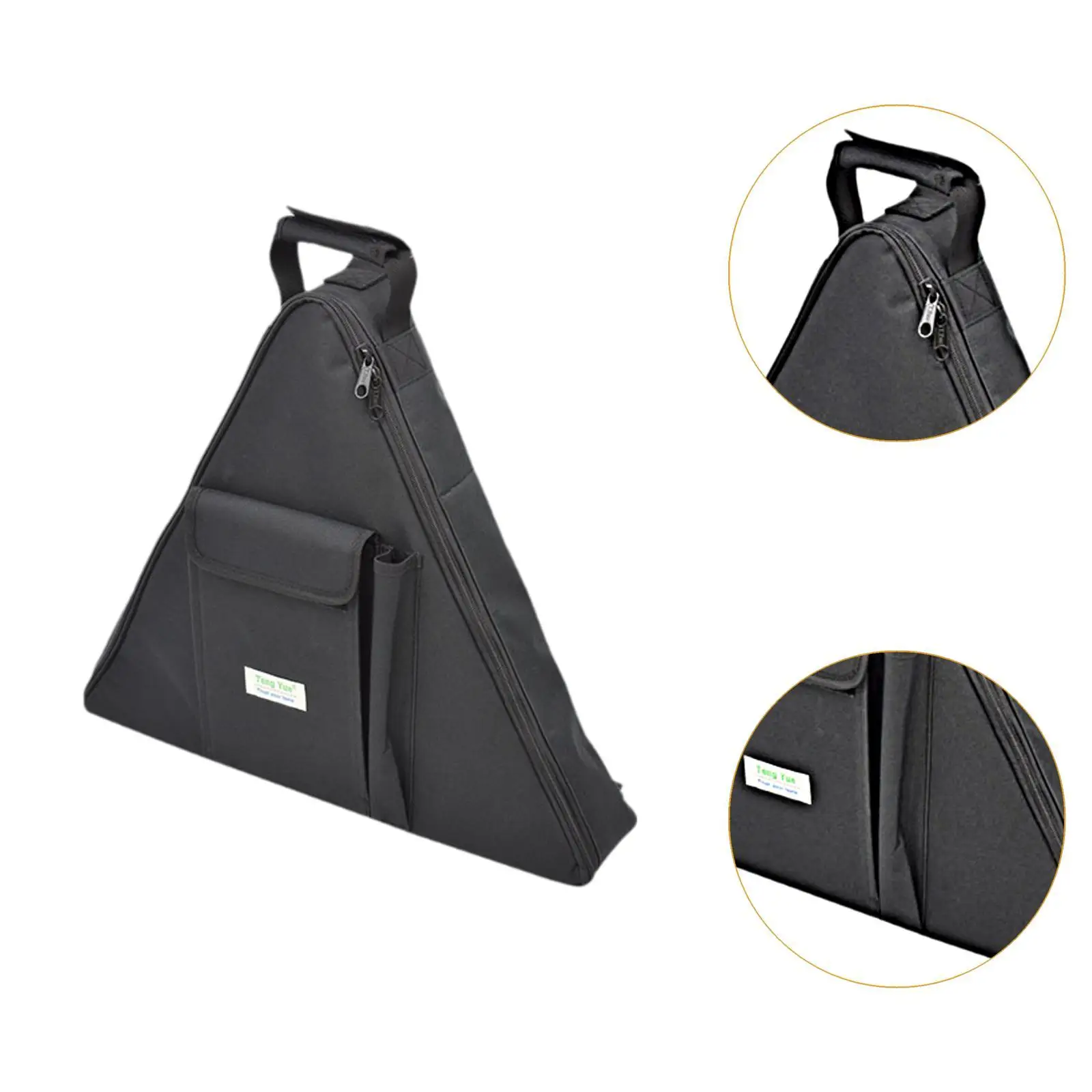 Triangle Percussion Instrument Storage Bag Portable Gig Thick Padded Waterproof Carrying Case for Beginners Band Players