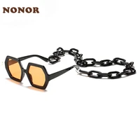 nonor fashion sunglasses mens driving shades unisex sun glasses with removable chain sun glasses uv400 eyewear