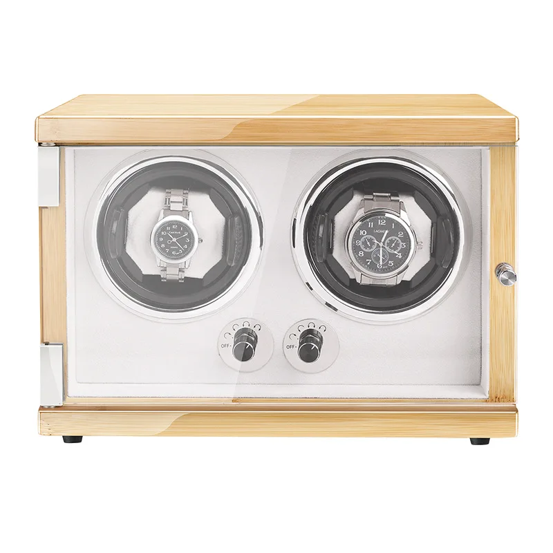 Watch Winder For Automatic Watches Oak Solid Wood Box 2 Luxury Mechanical Watches Display Box Storage Case Shaker Free Shipping
