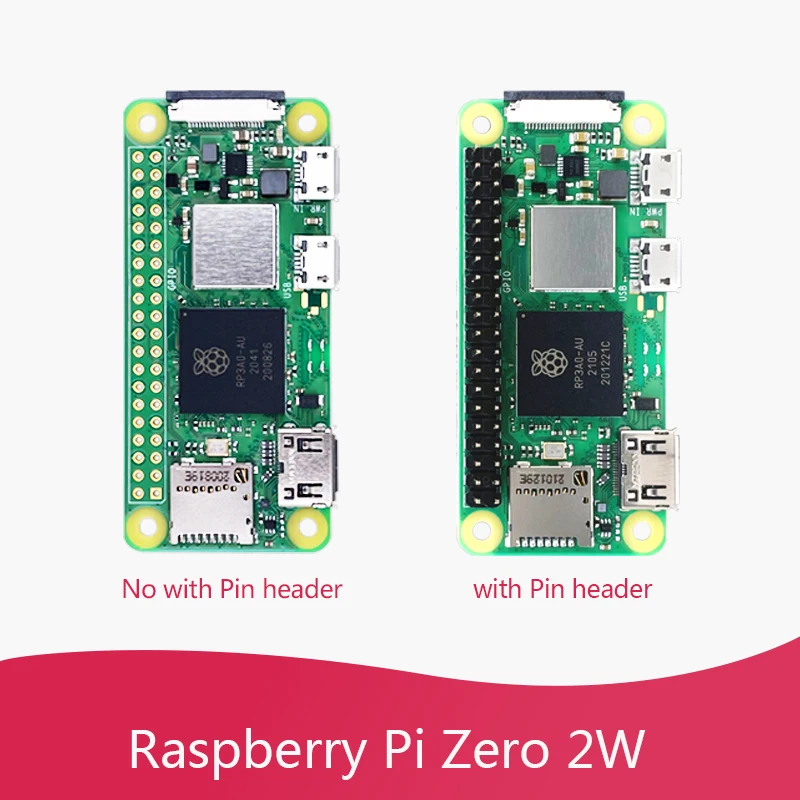 Raspberry Pi Zero 2 Вт 1 ГГц четырехъядерный 64-разрядный Arm Cortex-A53 ЦП 512 Мб SDRAM Bluetooth BLE & WiFi 0