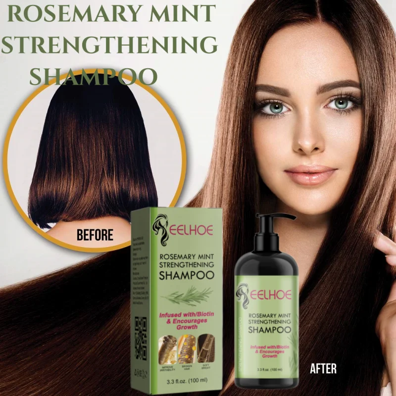 

Rosemary Mint Strengthening Shampoo Infused Biotin,Strengthen Weak Brittle Hair Care Nourish Clean Enhance Hairntense Moisture