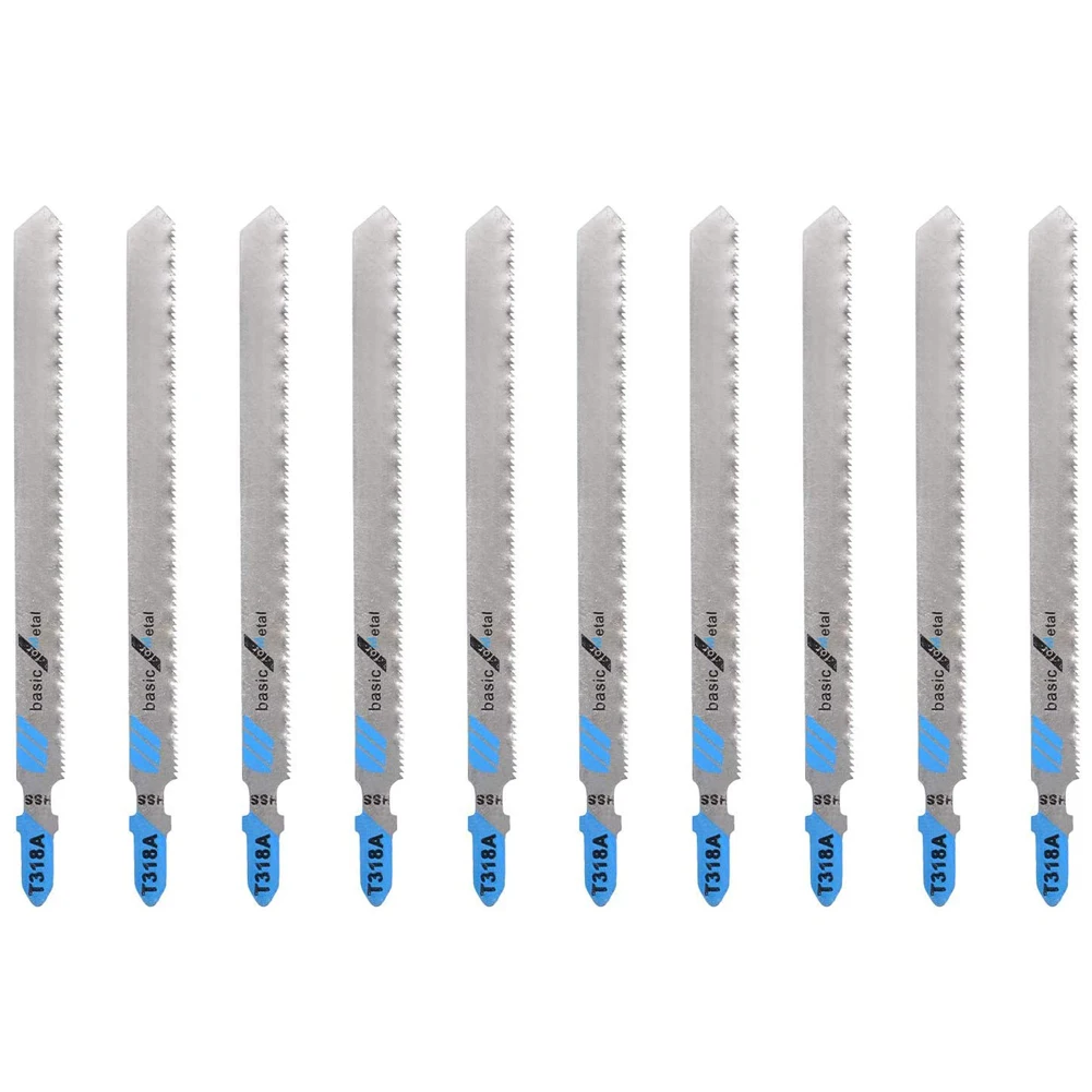 Лезвия для сабельной дрели T318A из быстрорежущей стали, 10 шт., Т-образные лезвия для резки древесины, ПВХ, тонкой металлической древесной плиты, 132 мм Лезвия для сабельной дрели T318A из быстрорежущей стали, 10 шт., Т-образные лезвия для резки древесины, ПВХ, тонкой металлической древесной плиты, 132 мм