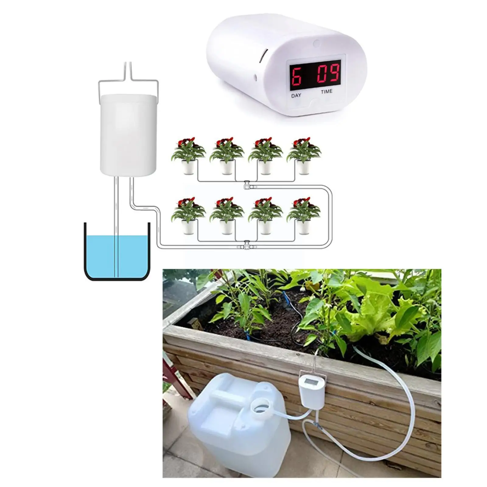 

2/4/8 Pump Self-Watering Kits Automatic Timer Waterers Garden Irrigation Plant Indoor Watering Drip Plant Device Gadgets C9H1