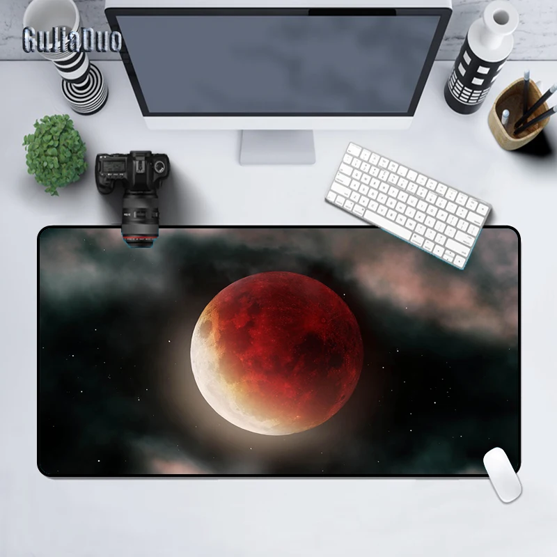 

Креативный очень большой коврик для мыши GuJiaDuo Moon, Настольный коврик для ноутбука, коврик для мыши в космическом стиле, аксессуары для игр, На...