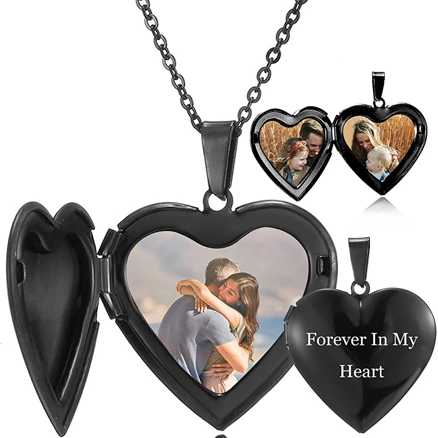 

Personalized Heart Picture Necklace for Women Heart Pendant Photo Necklace Customized Engraved Picture Necklace Gift