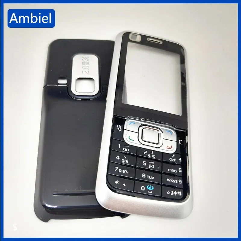 New for Nokia 6120 6120C Phone Housing Cover Case+Keypad+battery Back Cover with Logo