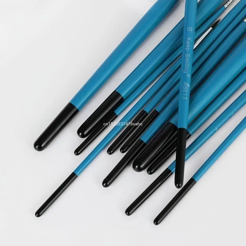 Прямая поставка 12 шт. профессиональная кисть для рисования нейлоновая щетина