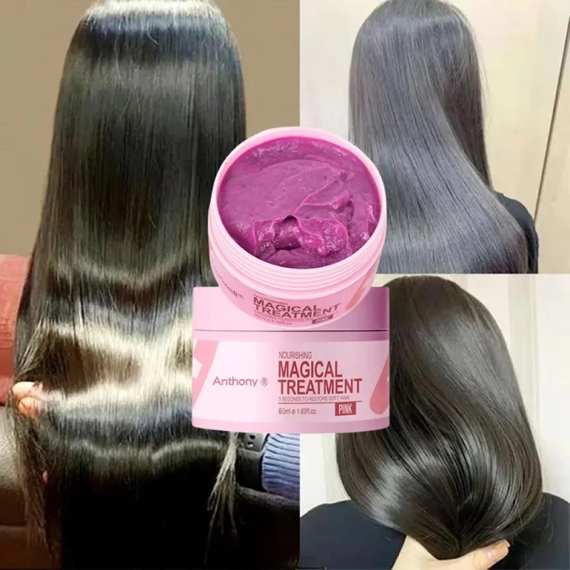 

60ml Magical Hair Mask 5 Seconds Repair Damage Frizzy Soft Smooth Shiny Hair Deep Moisturize Hair Treat Repair Hair Scalp Care