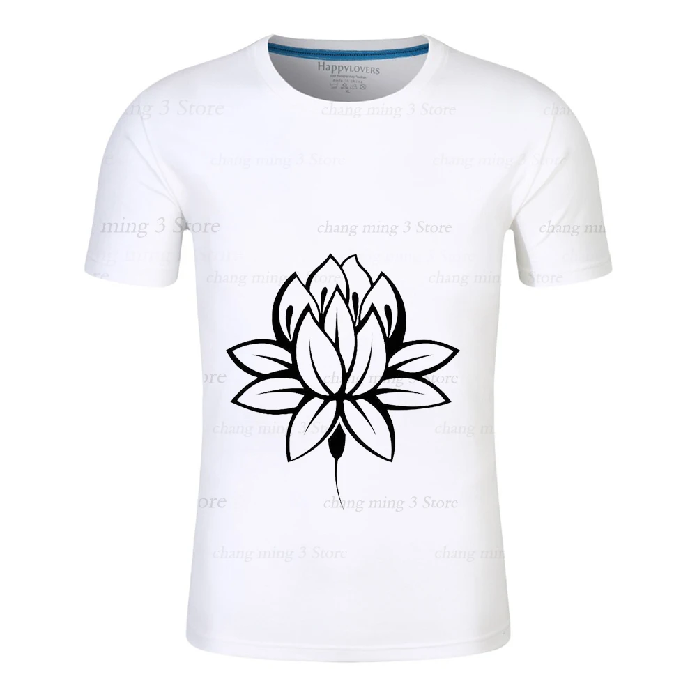 

Beautiful flower pattern men's 100% cotton T-shirt, cool short sleeves, high quality top, suitable for handsome you b-021