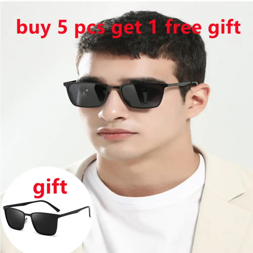 

5 Pcs Sunglasses Get 1free Luxury Polarized Sun Shade UV400 Men Sunglasses Cycling Fishing Driving Vintage Trendy Eyeglasses