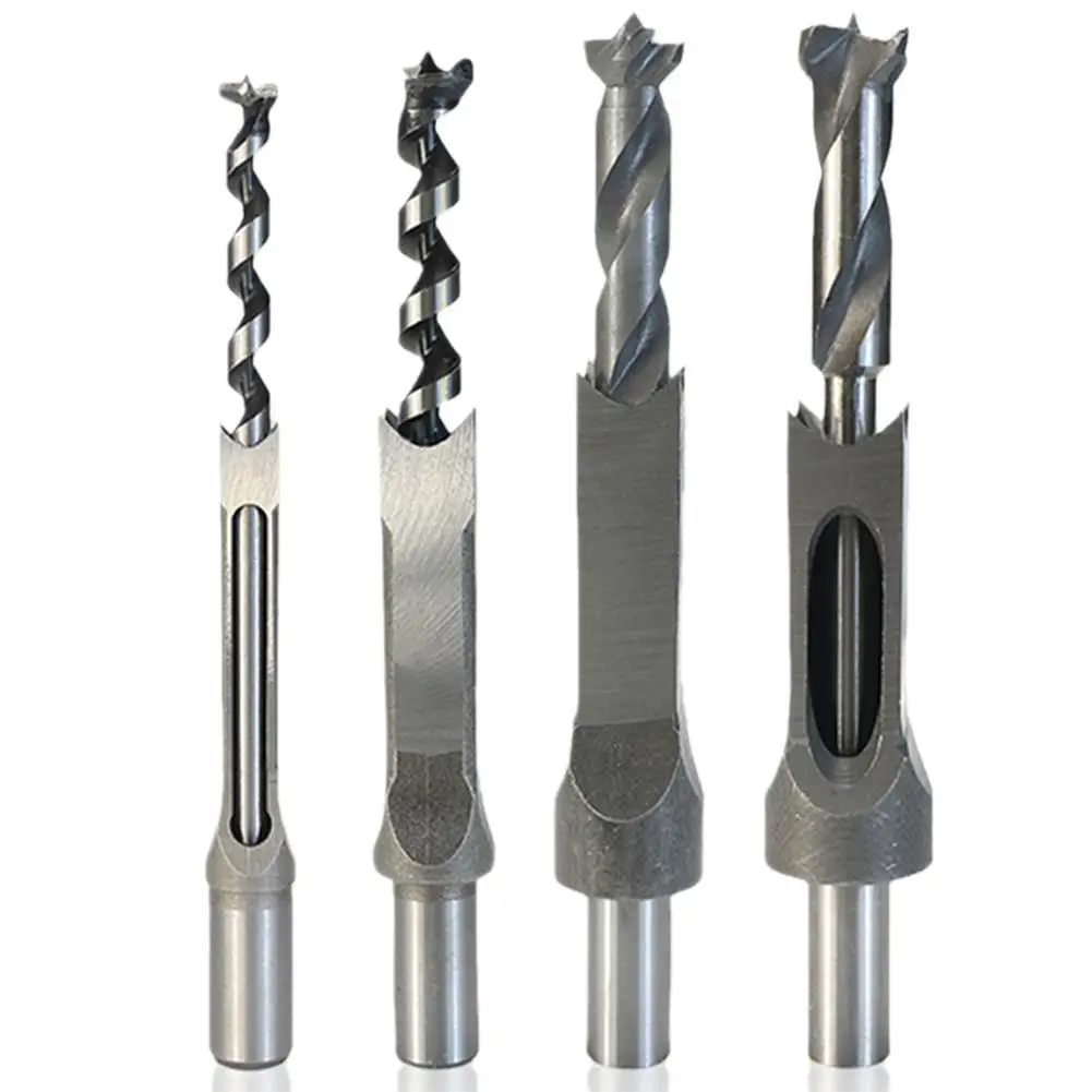

6.4/8/9.5/12.7mm HSS Square Hole Drill Bit Auger Bit Steel Mortising Drilling Craving Woodworking Tools Power Tools Drill Bitset