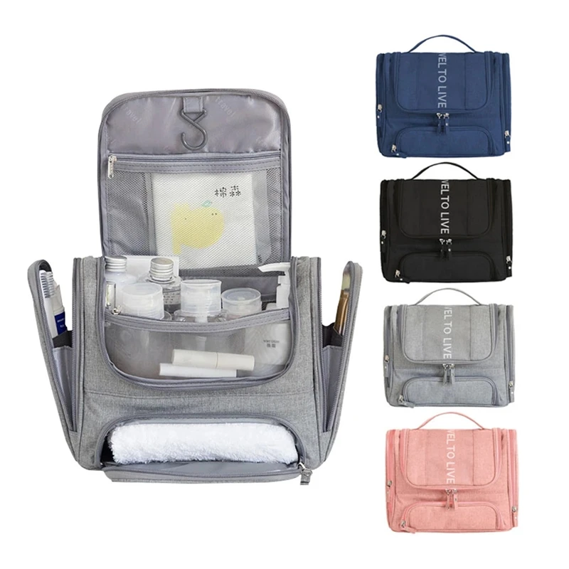 

Men Women Hanging Cosmetic Bags Portable Travel Organizer Makeup Bag for Women Necessaries Make Up Case Beauty Toiletry Wash Bag